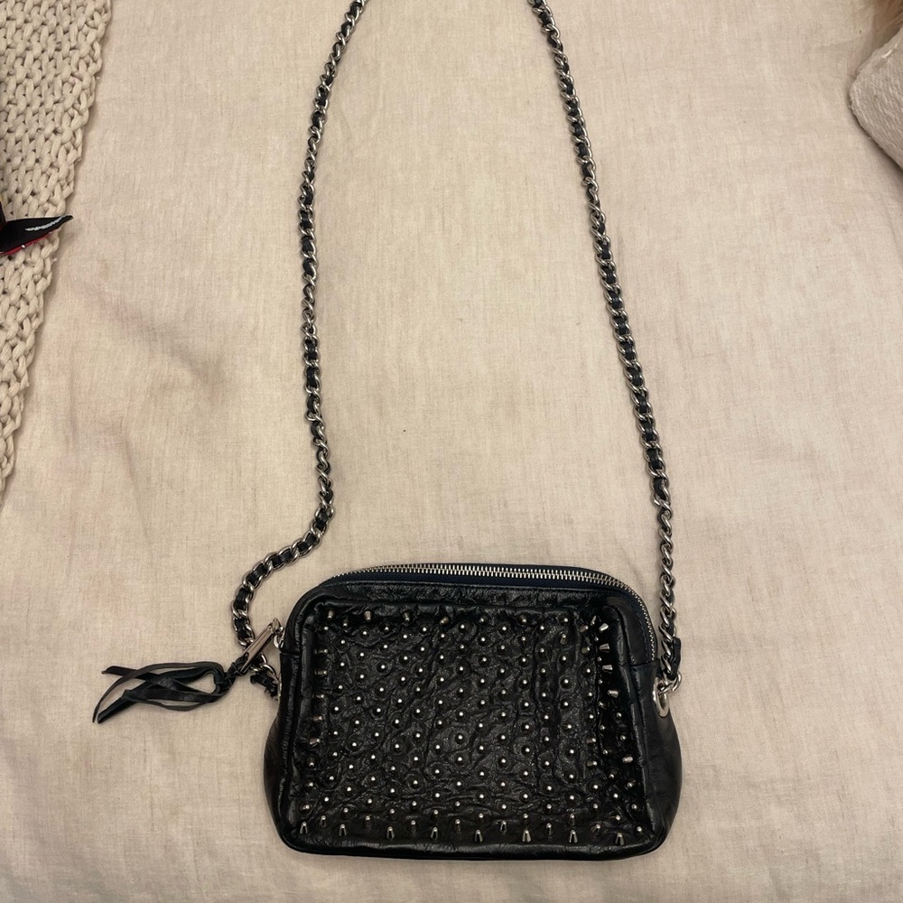 Rebecca Minkoff navy silver studded crossbody bag